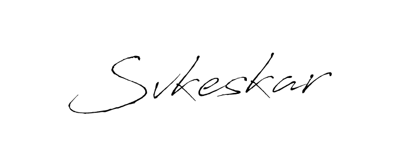 How to make Svkeskar name signature. Use Antro_Vectra style for creating short signs online. This is the latest handwritten sign. Svkeskar signature style 6 images and pictures png