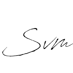 Make a beautiful signature design for name Svm. With this signature (Antro_Vectra) style, you can create a handwritten signature for free. Svm signature style 6 images and pictures png