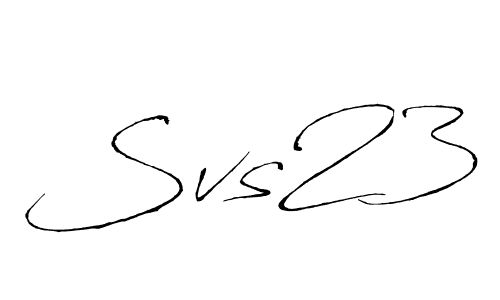 Design your own signature with our free online signature maker. With this signature software, you can create a handwritten (Antro_Vectra) signature for name Svs23. Svs23 signature style 6 images and pictures png