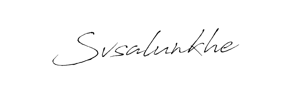 Design your own signature with our free online signature maker. With this signature software, you can create a handwritten (Antro_Vectra) signature for name Svsalunkhe. Svsalunkhe signature style 6 images and pictures png