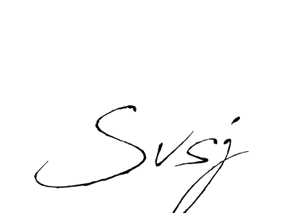 Create a beautiful signature design for name Svsj. With this signature (Antro_Vectra) fonts, you can make a handwritten signature for free. Svsj signature style 6 images and pictures png