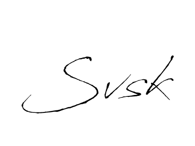 Svsk stylish signature style. Best Handwritten Sign (Antro_Vectra) for my name. Handwritten Signature Collection Ideas for my name Svsk. Svsk signature style 6 images and pictures png