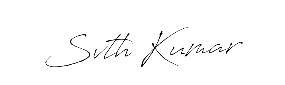 How to make Svth Kumar name signature. Use Antro_Vectra style for creating short signs online. This is the latest handwritten sign. Svth Kumar signature style 6 images and pictures png