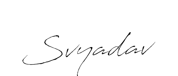 Make a beautiful signature design for name Svyadav. With this signature (Antro_Vectra) style, you can create a handwritten signature for free. Svyadav signature style 6 images and pictures png