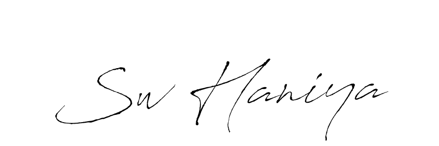 How to make Sw Haniya name signature. Use Antro_Vectra style for creating short signs online. This is the latest handwritten sign. Sw Haniya signature style 6 images and pictures png