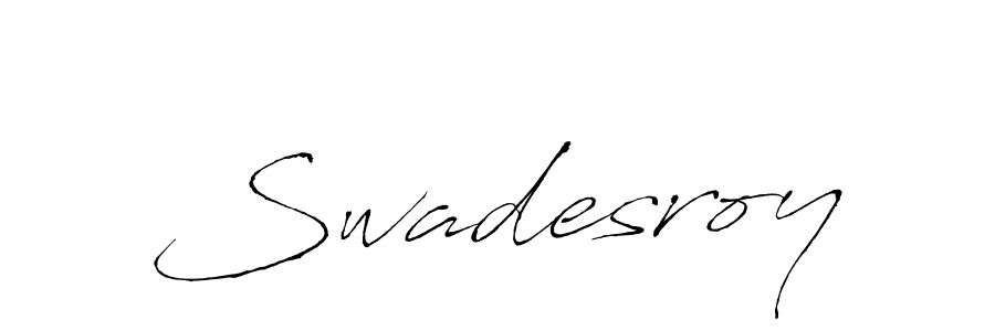 if you are searching for the best signature style for your name Swadesroy. so please give up your signature search. here we have designed multiple signature styles  using Antro_Vectra. Swadesroy signature style 6 images and pictures png