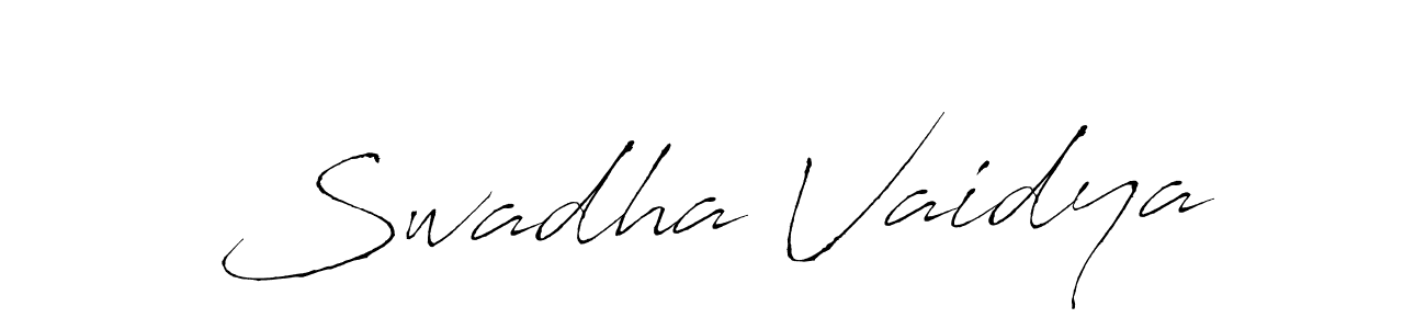 It looks lik you need a new signature style for name Swadha Vaidya. Design unique handwritten (Antro_Vectra) signature with our free signature maker in just a few clicks. Swadha Vaidya signature style 6 images and pictures png