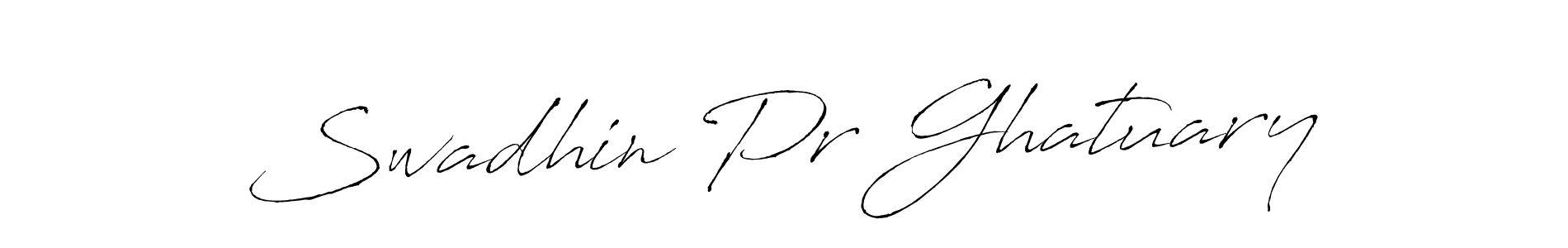 Make a beautiful signature design for name Swadhin Pr Ghatuary. With this signature (Antro_Vectra) style, you can create a handwritten signature for free. Swadhin Pr Ghatuary signature style 6 images and pictures png