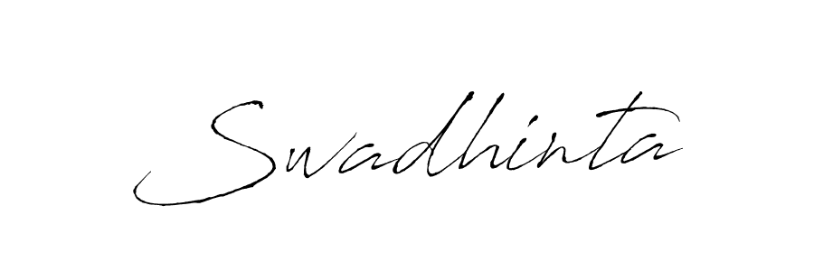 How to make Swadhinta name signature. Use Antro_Vectra style for creating short signs online. This is the latest handwritten sign. Swadhinta signature style 6 images and pictures png