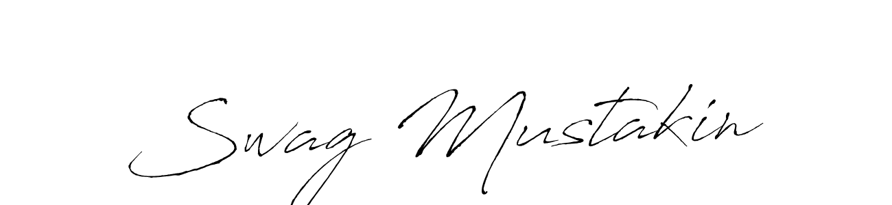 Swag Mustakin stylish signature style. Best Handwritten Sign (Antro_Vectra) for my name. Handwritten Signature Collection Ideas for my name Swag Mustakin. Swag Mustakin signature style 6 images and pictures png