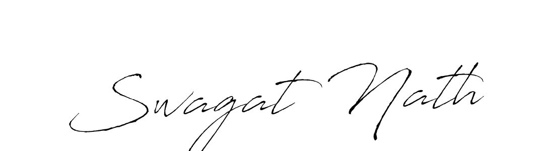 Make a beautiful signature design for name Swagat Nath. With this signature (Antro_Vectra) style, you can create a handwritten signature for free. Swagat Nath signature style 6 images and pictures png