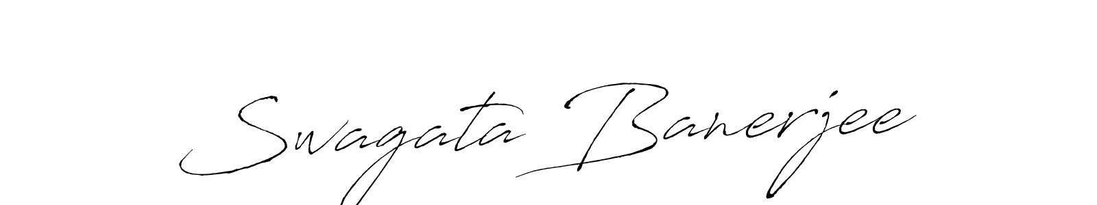 How to make Swagata Banerjee name signature. Use Antro_Vectra style for creating short signs online. This is the latest handwritten sign. Swagata Banerjee signature style 6 images and pictures png