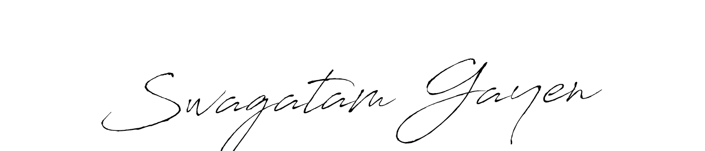 Swagatam Gayen stylish signature style. Best Handwritten Sign (Antro_Vectra) for my name. Handwritten Signature Collection Ideas for my name Swagatam Gayen. Swagatam Gayen signature style 6 images and pictures png