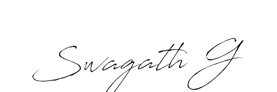 This is the best signature style for the Swagath G name. Also you like these signature font (Antro_Vectra). Mix name signature. Swagath G signature style 6 images and pictures png