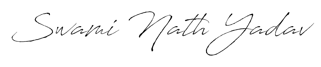 The Antro_Vectra handwriting style adds charm and authenticity to name Swami Nath Yadav. A wonderful choice for personal thank-you notes. Swami Nath Yadav signature style 6 images and pictures png