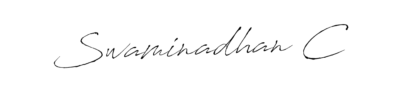 Make a beautiful signature design for name Swaminadhan C. With this signature (Antro_Vectra) style, you can create a handwritten signature for free. Swaminadhan C signature style 6 images and pictures png