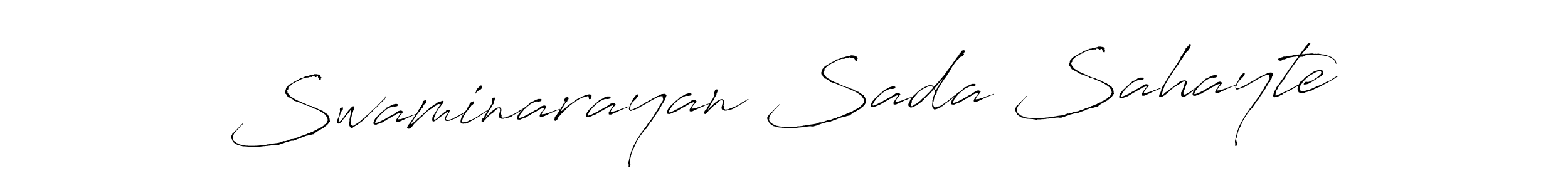 How to make Swaminarayan Sada Sahayte name signature. Use Antro_Vectra style for creating short signs online. This is the latest handwritten sign. Swaminarayan Sada Sahayte signature style 6 images and pictures png