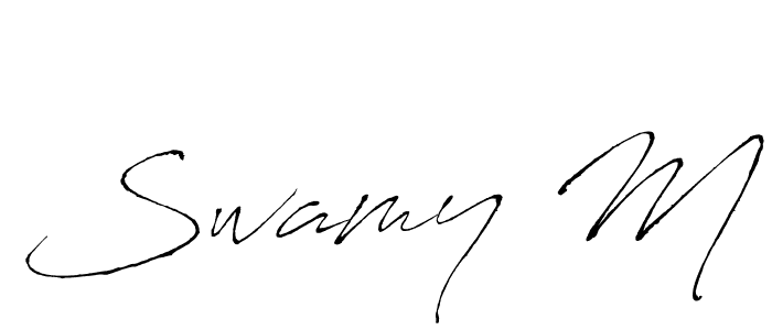 Swamy M stylish signature style. Best Handwritten Sign (Antro_Vectra) for my name. Handwritten Signature Collection Ideas for my name Swamy M. Swamy M signature style 6 images and pictures png