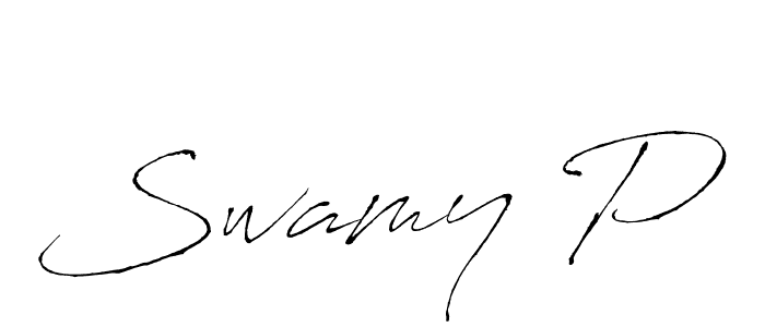 Make a beautiful signature design for name Swamy P. With this signature (Antro_Vectra) style, you can create a handwritten signature for free. Swamy P signature style 6 images and pictures png