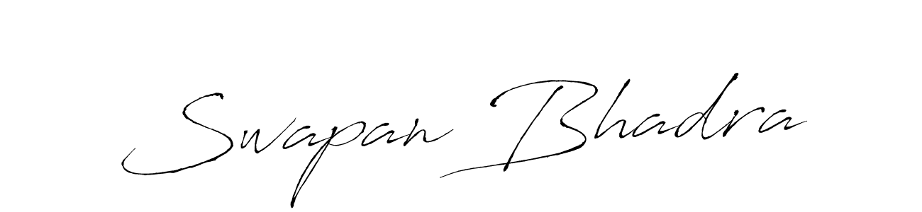 How to make Swapan Bhadra name signature. Use Antro_Vectra style for creating short signs online. This is the latest handwritten sign. Swapan Bhadra signature style 6 images and pictures png