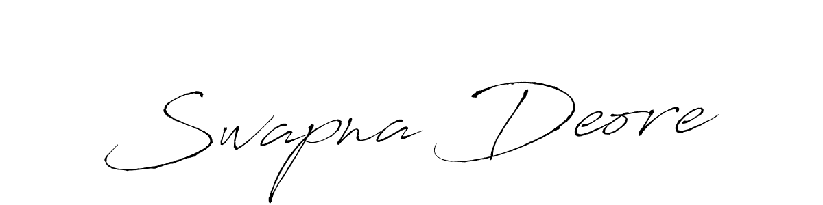 The best way (Antro_Vectra) to make a short signature is to pick only two or three words in your name. The name Swapna Deore include a total of six letters. For converting this name. Swapna Deore signature style 6 images and pictures png