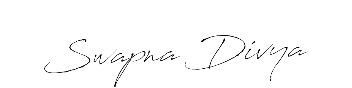 Create a beautiful signature design for name Swapna Divya. With this signature (Antro_Vectra) fonts, you can make a handwritten signature for free. Swapna Divya signature style 6 images and pictures png