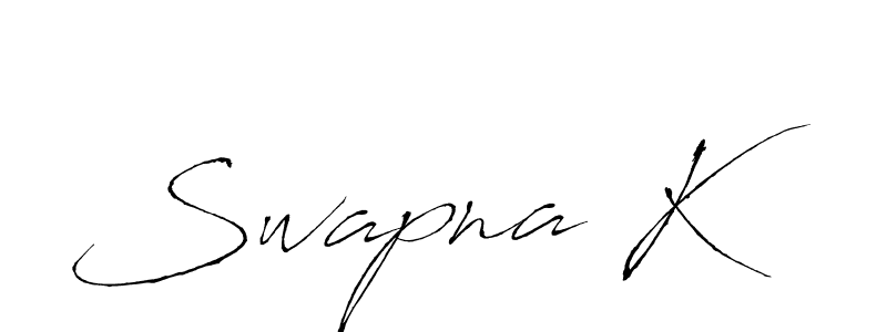 It looks lik you need a new signature style for name Swapna K. Design unique handwritten (Antro_Vectra) signature with our free signature maker in just a few clicks. Swapna K signature style 6 images and pictures png