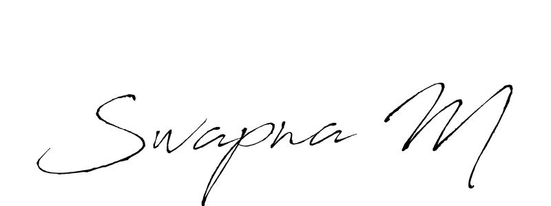 Design your own signature with our free online signature maker. With this signature software, you can create a handwritten (Antro_Vectra) signature for name Swapna M. Swapna M signature style 6 images and pictures png
