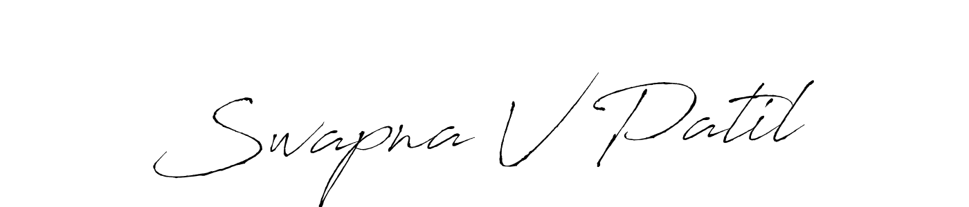 Swapna V Patil stylish signature style. Best Handwritten Sign (Antro_Vectra) for my name. Handwritten Signature Collection Ideas for my name Swapna V Patil. Swapna V Patil signature style 6 images and pictures png