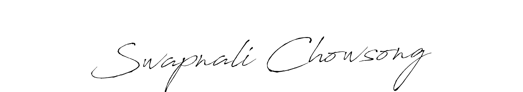 The best way (Antro_Vectra) to make a short signature is to pick only two or three words in your name. The name Swapnali Chowsong include a total of six letters. For converting this name. Swapnali Chowsong signature style 6 images and pictures png