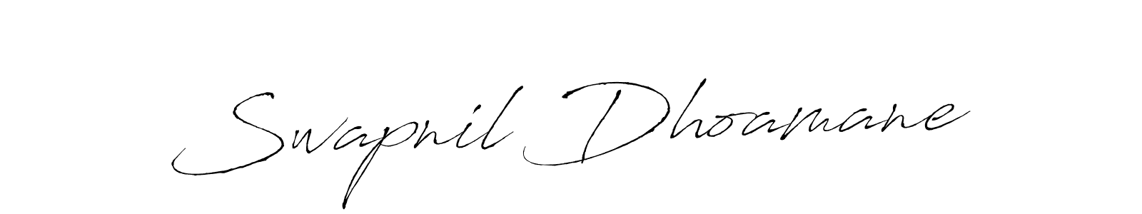 How to make Swapnil Dhoamane name signature. Use Antro_Vectra style for creating short signs online. This is the latest handwritten sign. Swapnil Dhoamane signature style 6 images and pictures png