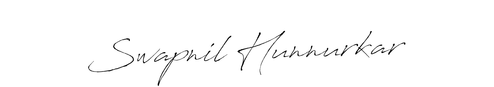 Create a beautiful signature design for name Swapnil Hunnurkar. With this signature (Antro_Vectra) fonts, you can make a handwritten signature for free. Swapnil Hunnurkar signature style 6 images and pictures png