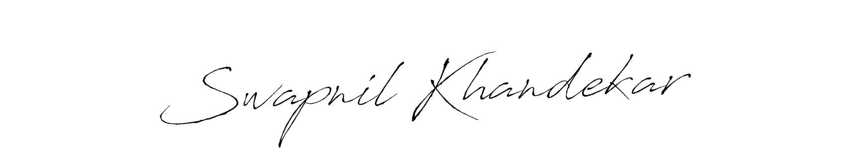 Design your own signature with our free online signature maker. With this signature software, you can create a handwritten (Antro_Vectra) signature for name Swapnil Khandekar. Swapnil Khandekar signature style 6 images and pictures png