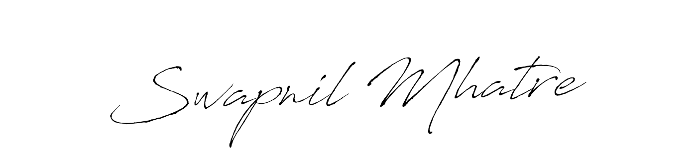 Design your own signature with our free online signature maker. With this signature software, you can create a handwritten (Antro_Vectra) signature for name Swapnil Mhatre. Swapnil Mhatre signature style 6 images and pictures png