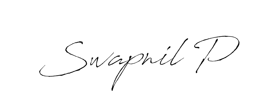 Swapnil P stylish signature style. Best Handwritten Sign (Antro_Vectra) for my name. Handwritten Signature Collection Ideas for my name Swapnil P. Swapnil P signature style 6 images and pictures png