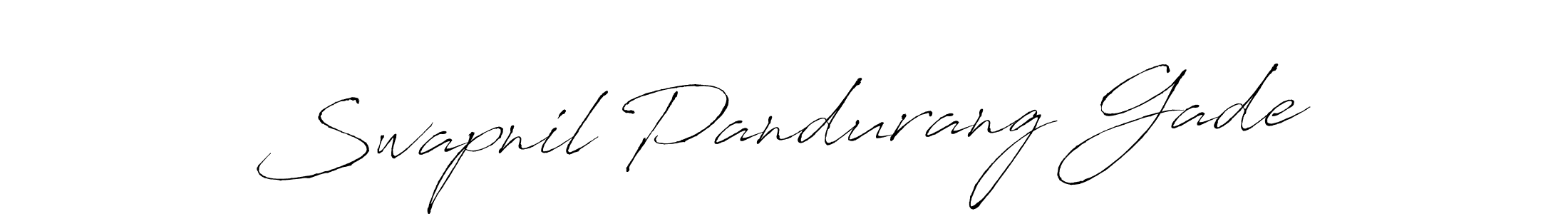 How to make Swapnil Pandurang Gade name signature. Use Antro_Vectra style for creating short signs online. This is the latest handwritten sign. Swapnil Pandurang Gade signature style 6 images and pictures png