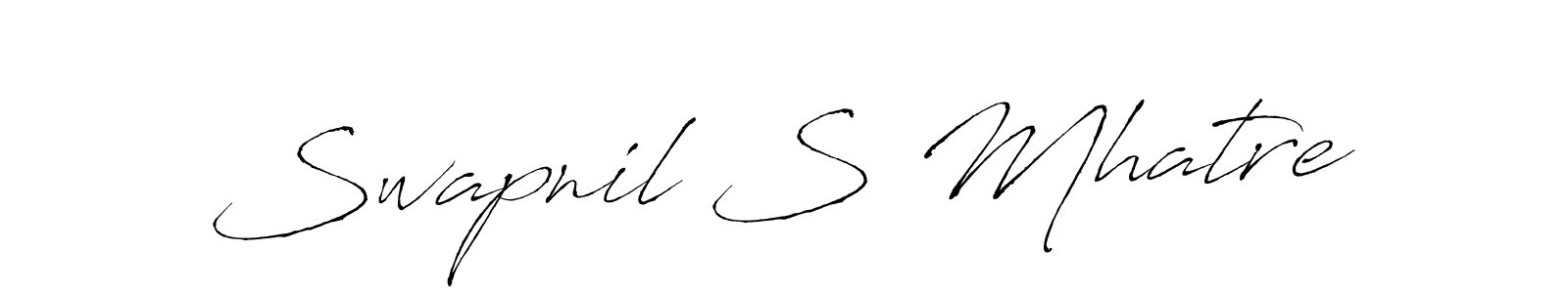 How to make Swapnil S Mhatre name signature. Use Antro_Vectra style for creating short signs online. This is the latest handwritten sign. Swapnil S Mhatre signature style 6 images and pictures png