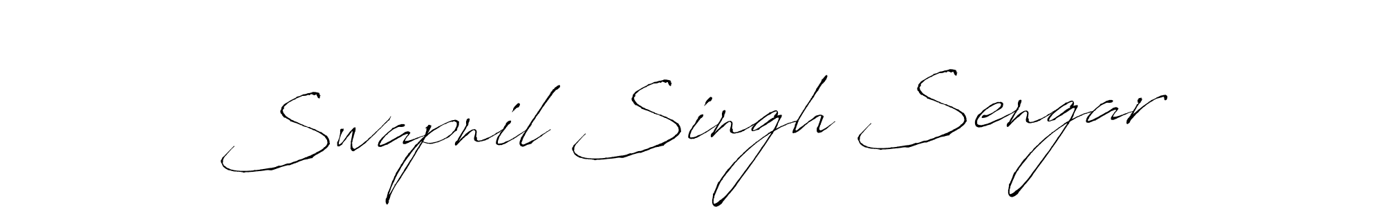 How to make Swapnil Singh Sengar signature? Antro_Vectra is a professional autograph style. Create handwritten signature for Swapnil Singh Sengar name. Swapnil Singh Sengar signature style 6 images and pictures png