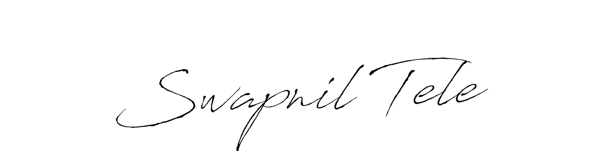 Design your own signature with our free online signature maker. With this signature software, you can create a handwritten (Antro_Vectra) signature for name Swapnil Tele. Swapnil Tele signature style 6 images and pictures png