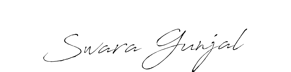 The best way (Antro_Vectra) to make a short signature is to pick only two or three words in your name. The name Swara Gunjal include a total of six letters. For converting this name. Swara Gunjal signature style 6 images and pictures png