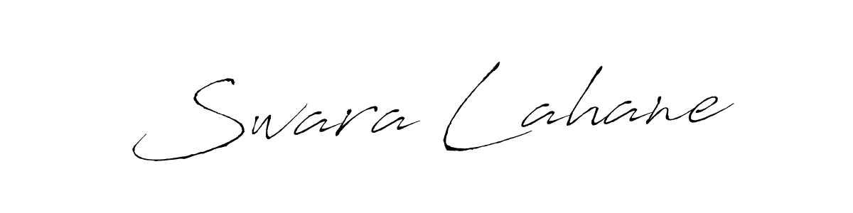 Swara Lahane stylish signature style. Best Handwritten Sign (Antro_Vectra) for my name. Handwritten Signature Collection Ideas for my name Swara Lahane. Swara Lahane signature style 6 images and pictures png