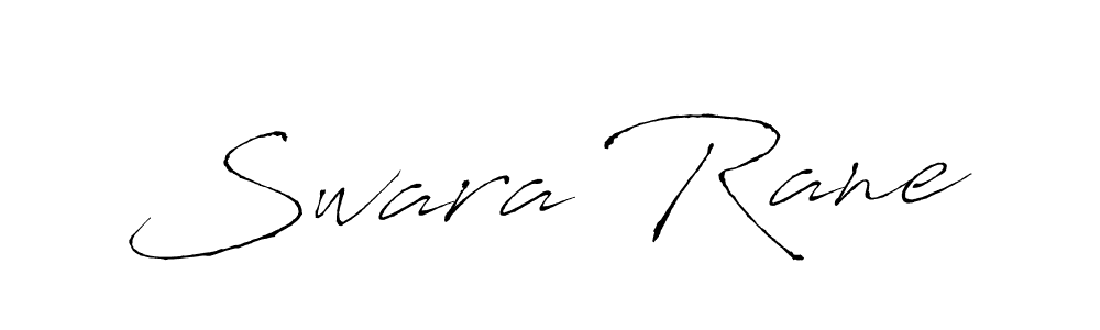 How to make Swara Rane name signature. Use Antro_Vectra style for creating short signs online. This is the latest handwritten sign. Swara Rane signature style 6 images and pictures png