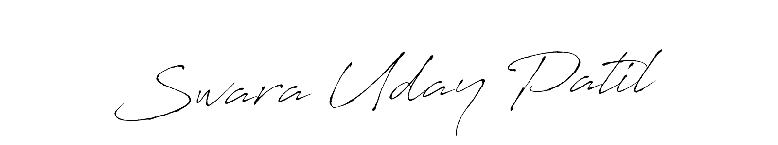 Swara Uday Patil stylish signature style. Best Handwritten Sign (Antro_Vectra) for my name. Handwritten Signature Collection Ideas for my name Swara Uday Patil. Swara Uday Patil signature style 6 images and pictures png