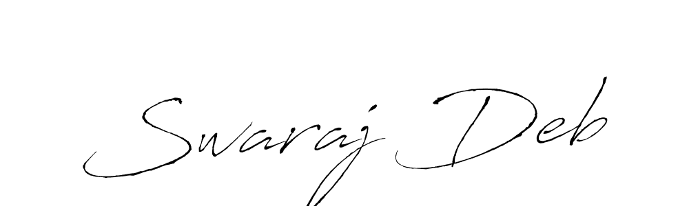 Use a signature maker to create a handwritten signature online. With this signature software, you can design (Antro_Vectra) your own signature for name Swaraj Deb. Swaraj Deb signature style 6 images and pictures png