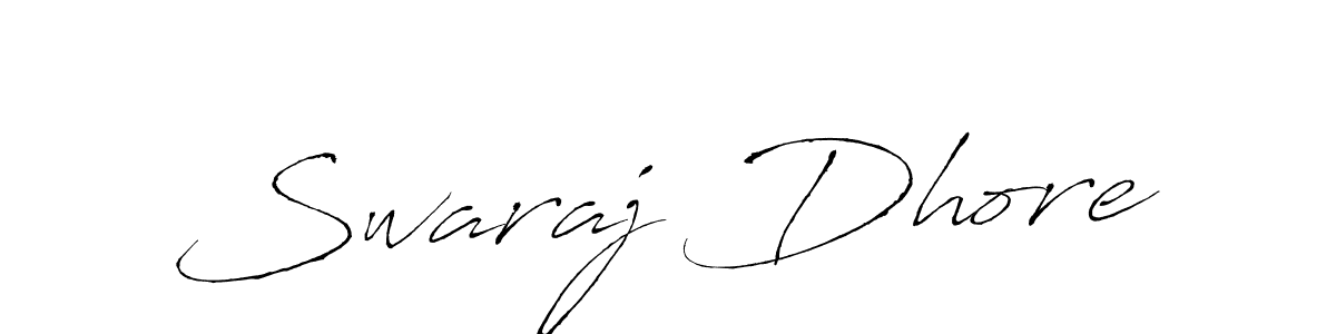 Design your own signature with our free online signature maker. With this signature software, you can create a handwritten (Antro_Vectra) signature for name Swaraj Dhore. Swaraj Dhore signature style 6 images and pictures png