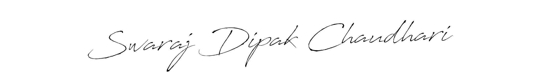 Make a beautiful signature design for name Swaraj Dipak Chaudhari. With this signature (Antro_Vectra) style, you can create a handwritten signature for free. Swaraj Dipak Chaudhari signature style 6 images and pictures png