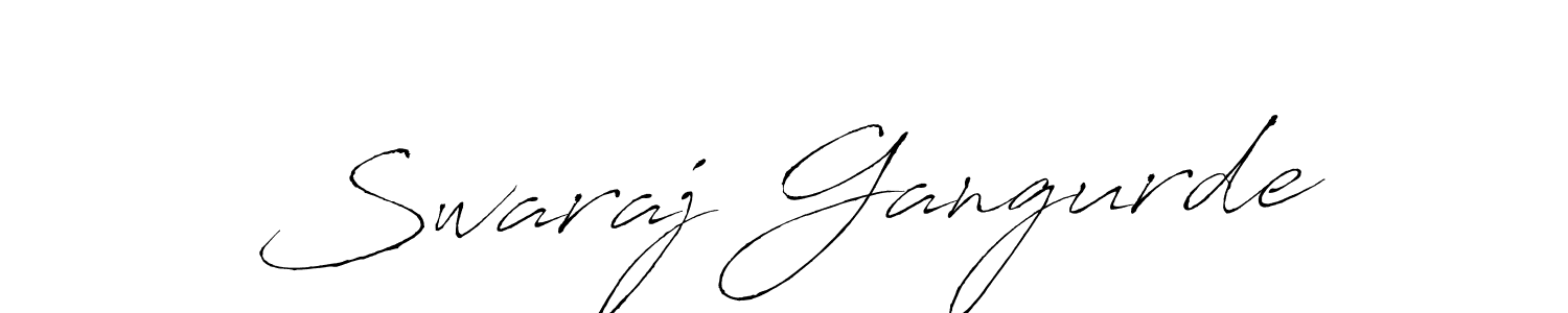 Also You can easily find your signature by using the search form. We will create Swaraj Gangurde name handwritten signature images for you free of cost using Antro_Vectra sign style. Swaraj Gangurde signature style 6 images and pictures png