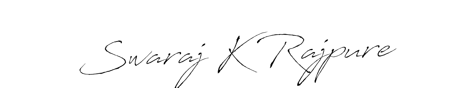 Also You can easily find your signature by using the search form. We will create Swaraj K Rajpure name handwritten signature images for you free of cost using Antro_Vectra sign style. Swaraj K Rajpure signature style 6 images and pictures png
