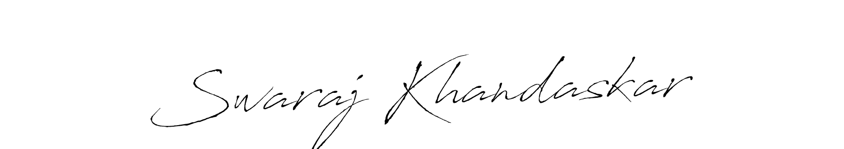 Also You can easily find your signature by using the search form. We will create Swaraj Khandaskar name handwritten signature images for you free of cost using Antro_Vectra sign style. Swaraj Khandaskar signature style 6 images and pictures png