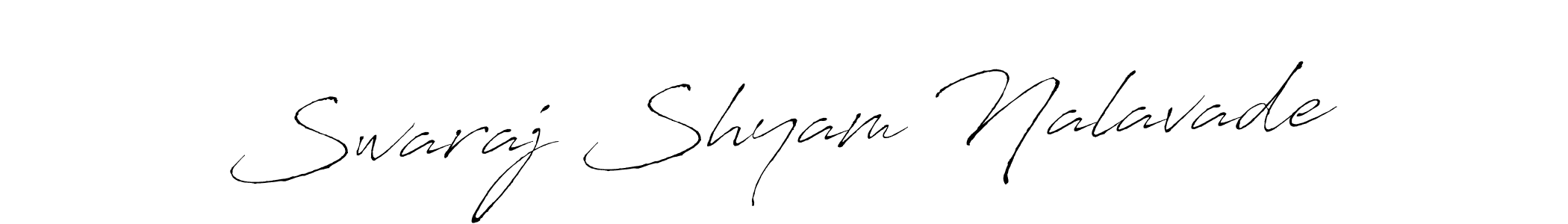 How to make Swaraj Shyam Nalavade signature? Antro_Vectra is a professional autograph style. Create handwritten signature for Swaraj Shyam Nalavade name. Swaraj Shyam Nalavade signature style 6 images and pictures png